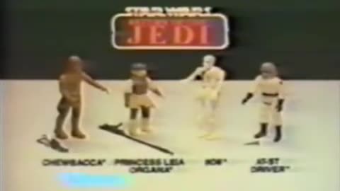 Star Wars 1983 TV Vintage Toy Commercial - Return of the Jedi Action Figures Chewbacca Leia 8D8