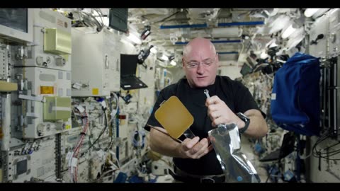 Playing ping pong with water in international space station.