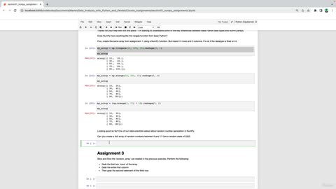 SOLUTION Array Creation video 8