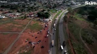 Bolsonaro supporters start fires and block roads after Brazil election defeat