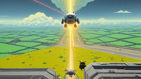 Tiny Sheep vs. Giant Robot: Epic Cartoon Chase!