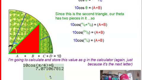 Putting the finishing touches on a trig problem in PreCal