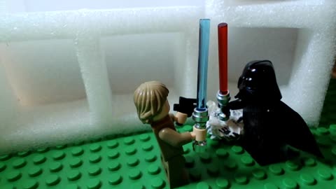 Mock Hoth Scene with Vader and Luke(Stop Motion Lego)