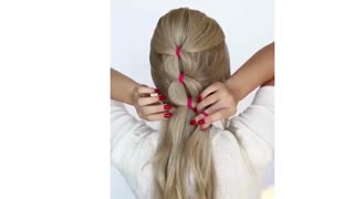 🔴 ⛓ Unique Braid-Inspired Hairstyle: Step-by-Step Tutorial