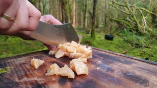 AMAZING cooking chicken in woods