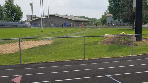 5.22.22 - Girls 300m Hurdles at Oldham County Middle School Invitational