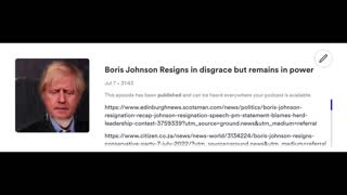 Boris Johnson Resigns in disgrace but remains in power