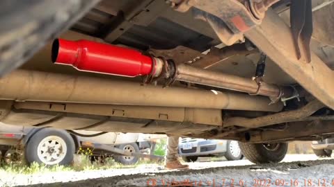 A car exhaust cylinder