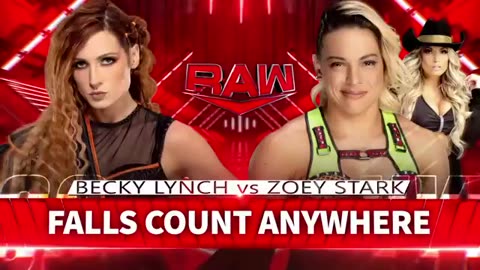 Becky Lynch battles Zoey Stark Falls Count Anywhere Match: Raw Sneak Peek