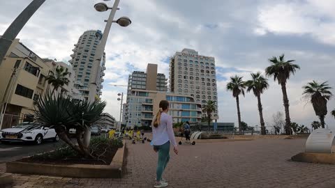 Walking towards the beach, Tel Aviv November 2021