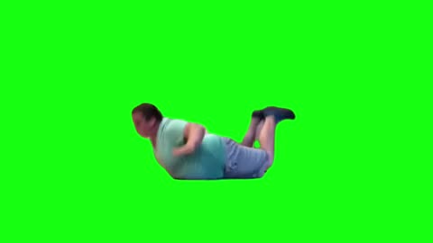 Man bouncing on floor meme Green Screen