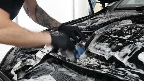 Deep Cleaning A Dirty Engine Bay - ASMR Detailing
