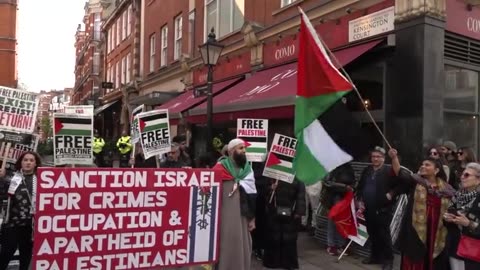 Clashes during Al-Aqsa solidarity protest at Israel’s embassy in London