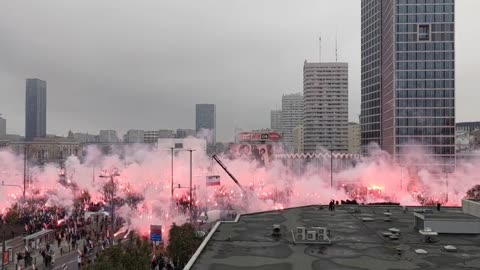 Poland celebrated its Independence Day March, tens of thousands of Poles sang the national anthem