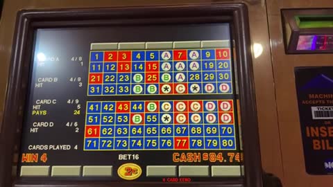 Keno Gaming Session LAS VEGAS Railroad Pass Casino Winner 6/7