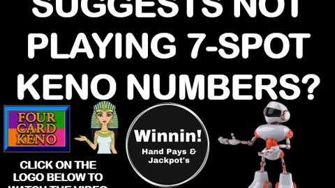 HOW ChatGPT.COM SUGGESTS NOT PLAYING 7-SPOT KENO NUMBERS? #howtoplaykeno