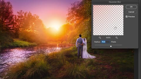 Time-lapse Wedding Photo Edit in Adobe Photoshop: Rogue River Sunset