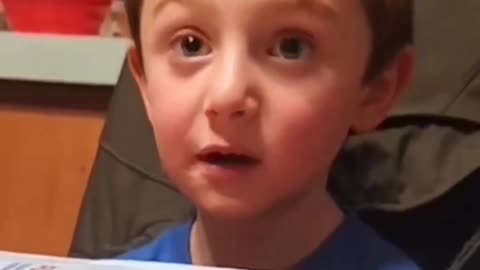 Cute child asks "why did mom ate him"