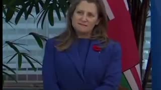 Canada’s Deputy PM Chrystia Freeland displaying the signs shes a Crackhead like Zelensky..