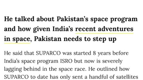 Pakistan Space program by technology movement Pakistan