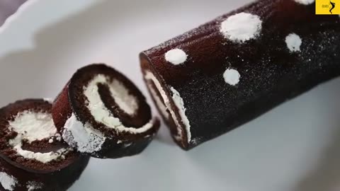 5 min easy chocolate swiss roll recipe No oven cook with coco