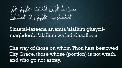 Surah Fatiha with English Translation