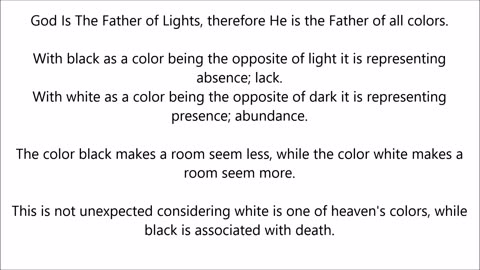 God Is The Father of Lights, therefore He is the Father of all colors. - RGW with Music