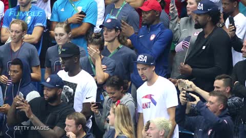 Kevin Durant & Rest Of Team USA Freak Out Over Michael Phelps Win