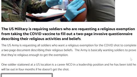 US Troops To Be Vetted For Religious Exemptions 🟠⚪🟣The NPC Show