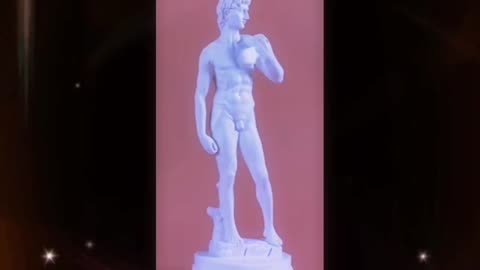 Michelangelo's David decoration sculpture