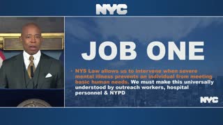 Mayor Eric Adams Delivers Address on Mental Health Crisis in New York City