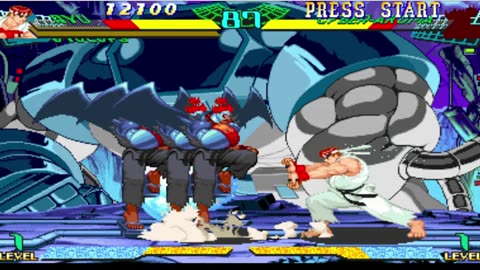 Ryu + Cyclops vs Cyber Akuma