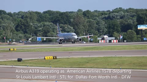 Afternoon and early evening departures at St. Louis Lambert International - KSTL