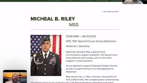 "A Tribute to Honor: Remembering Master Sergeant Michael B. Riley"