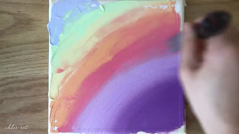 Dreamy Day 🌈Rainbow Sky & Clouds | Step by step Acrylic Painting #144