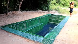 Build The Most Bamboo Swimming Pool