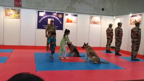 CISF demonstration of dog squad