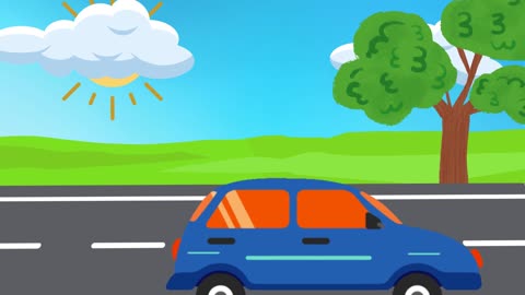2D: Car Driving on Sunny Day