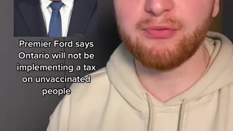 BREAKING Ontario Premier Doug Ford rejects implementing a no-vax tax.