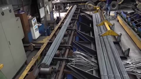 Amazing Scale! process of mass production of rebar. Korean Steel Factory