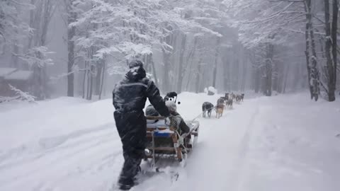 Sled dogs in Ushuaia, Argentina.