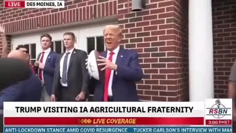 Here is Trump was throwing spirals at a Iowa State frat house.