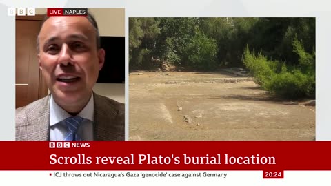 Scrolls discovered in Vesuvius ash revealPlato's burial place and final hours | BBC News
