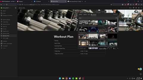 How to create a workout plan in Notion!
