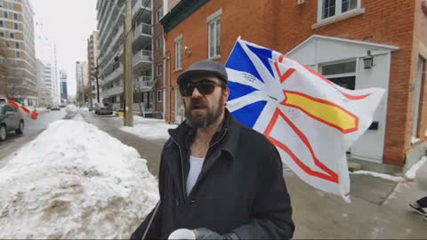 A man at Ottawa Freedom Convoy: Love always beats fear