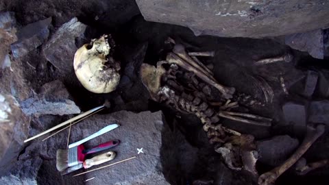 Scientists examine skeleton cave mystery in Spain