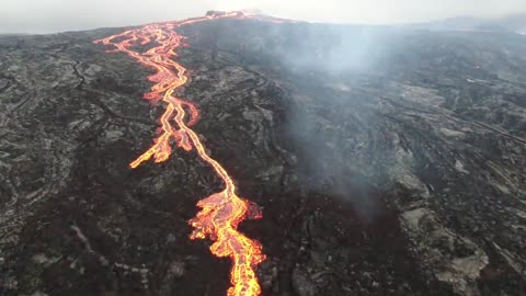 Iceland Geldingadalir Volcano August 14 video with drone