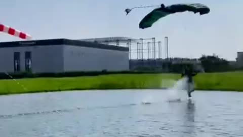 parachute landing