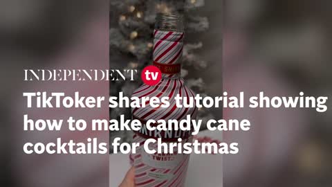 TikToker shares tutorial showing how to make candy cane cocktails for Christmas