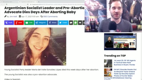 SOCIALIST LEADER AND PRO-ABORTION ADVOCATE DIES DAYS AFTER ABORTING BABY